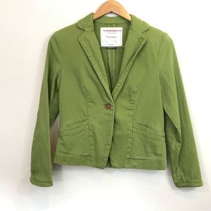 Anthropologie Cartonnier Green Spring Blazer 0